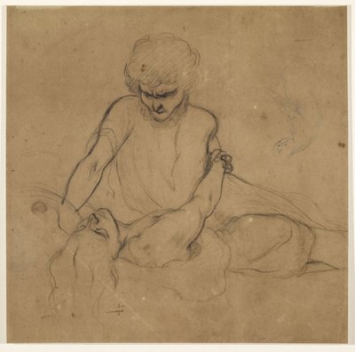 Il sonno di Parisina - Studio per il principe Azo e Parisina da Ford Madox Brown